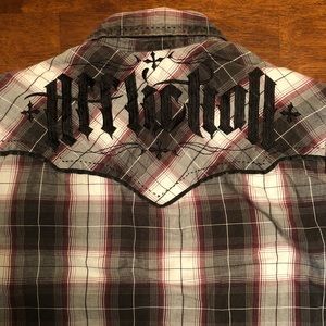 Affliction button down shirt